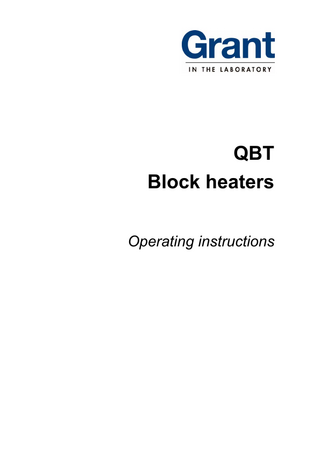 QBT series Block Heaters Operating Instructions Issue 7 Aug 2004