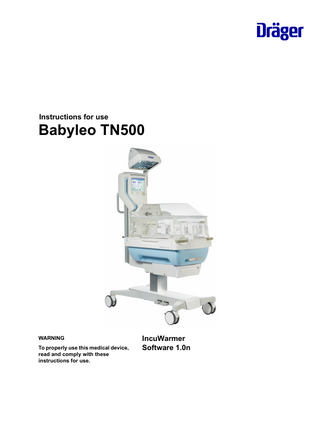 Babyleo TN500 Instructions for Use sw 1.0n Edition 2 Aug 2018