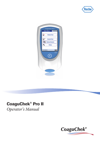 CoaguChek Pro II Operators Manual ver 6.0 Oct 2020