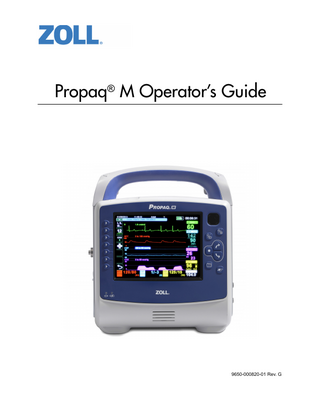 Propaq M Operators Guide Rev G