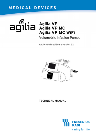 Agilia VP MC WIFI Technical Manual sw ver 2.2 Jan 2017