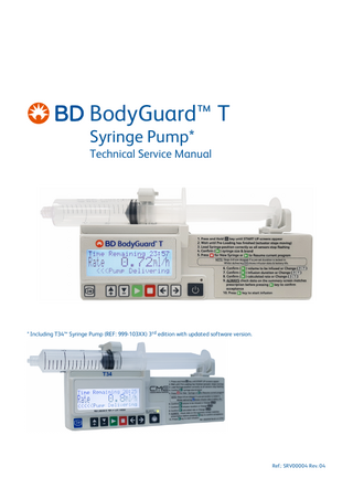 BodyGuard T and T34 (3rd ed) Syringe Pump Technical Service Manual Rev. 4