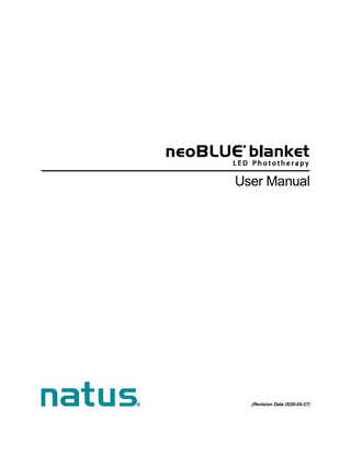 neoBLUE blanket User Manual Rev A May 2020