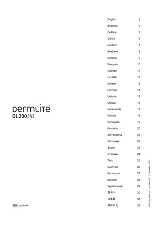 Dermlite DL200HR Instructions May 2021