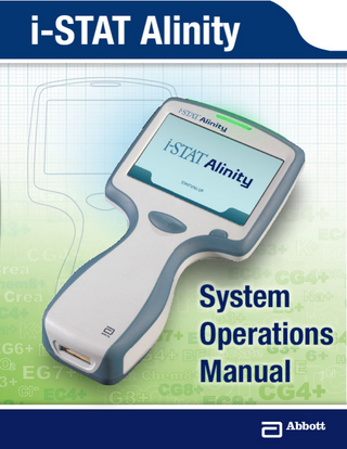 i-STAT Alinity System Operations Manual Ver 22 Rev I Oct 2021