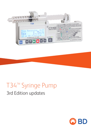 T34 Syringe Pump TM  3rd Edition updates  