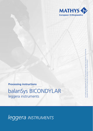 balanSys BICONDYLAR leggera Processing Instructions