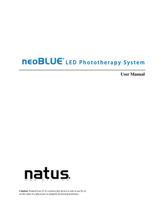 neoBLUE LED Phototherapy System User Manual Rev C