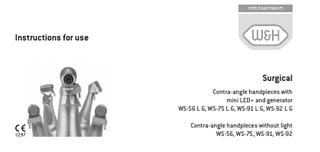 Contra-angle Handpieces Instructions for Use