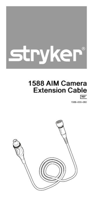 1588 AIM Camera Extension Cable 1588–000–080  