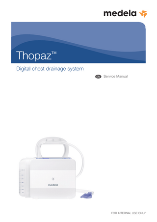 Thopaz Digital Chest Drainage System Service Manual Aug 2015