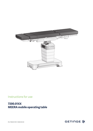 Instructions for use 7200.01XX MEERA mobile operating table  IFU 7200.01 EN 11 2020-03-03  