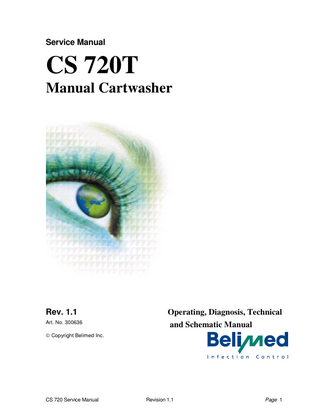CS 720T Manual Cartwasher Service Manual Rev. 1.1