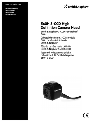 560H Camera Head Instruction for Use Rev C