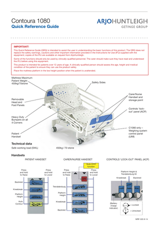 Contoura 1080 Quick Reference Guide Aug 2014