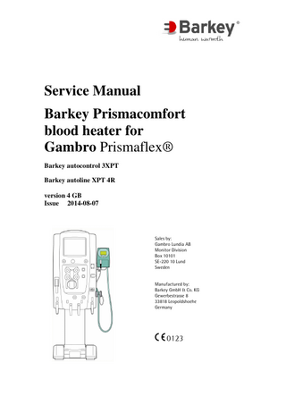 Barkey Prismacomfort Service Manual Ver 4 GB Aug 2014