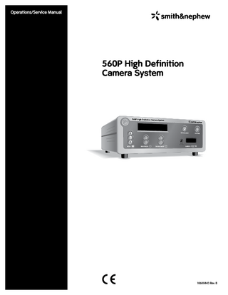 560P HD v2 Camera System Operations and Service Manual Rev B