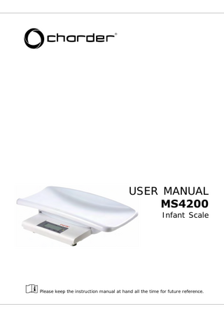 MS4200 Infant Scale  User Manual Nov 2020 C
