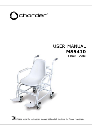 MS5410  Chair Scale User Manual REV 1 April 2021 