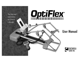 Optiflex CPM Continuous Passive Motion Unit User Manual 