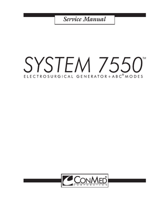 SYSTEM 7550 ESU and ABC Modes Service Manual
