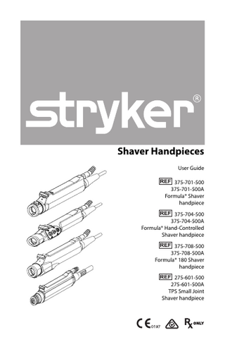 Shaver Handpieces User Guide