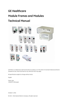 Module Frames and Modules Technical Manual Oct 2016