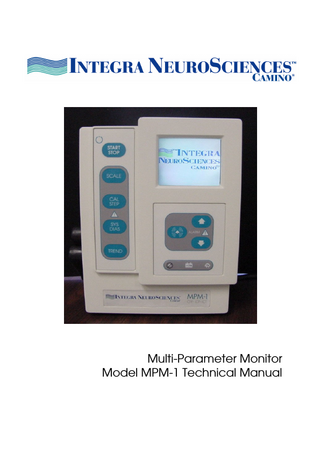 Multi-Parameter Monitor Model MPM-1 Technical Manual  