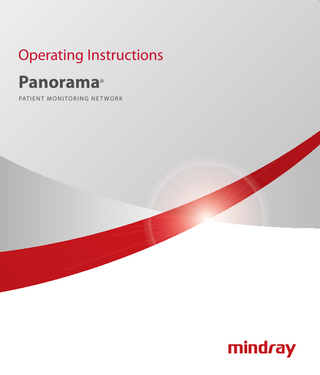 Panorama Patient Monitoring Network Operating Instructions Rev 5.0 Dec 2016