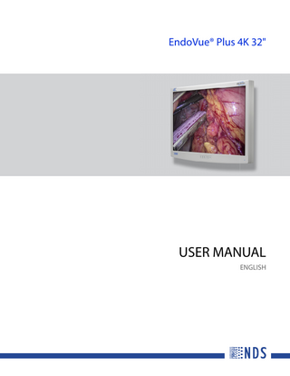 EndoVue Plus 4K 32" Display User Manual Rev B March 2021