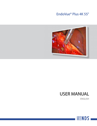 EndoVue Plus 4K 55" Display User Manual Rev A March 2021 