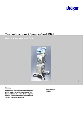 Babylog VN500 Test Instructions / Service Card IPM-L Rev 20.0