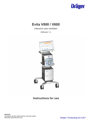 Evita V800/V600 Instructions for Use  sw 1.n Dec 2019