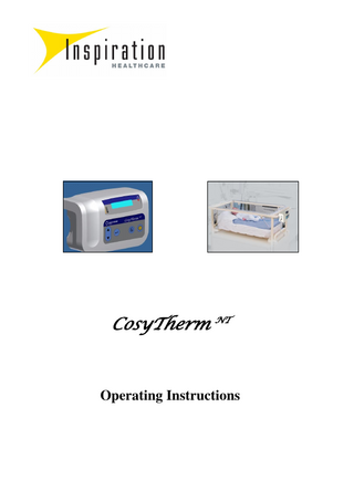 Inditherm CosyTherm Operating Instructions Rev 1.0 Sept 2015