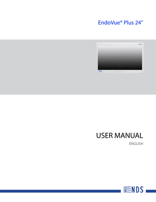  EndoVue Plus 24 inch Display User Manual Rev D May 2021 