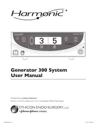 Generator 300 System User Manual Ref GEN04 Feb 2012