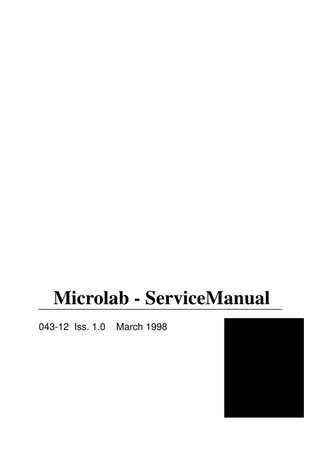 Microlab - ServiceManual 043-12 Iss. 1.0  March 1998  