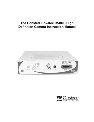 ConMed Linvatec IM4000 Instruction Manual Rev AC March 2015