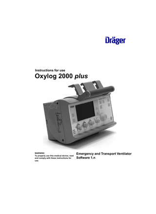 Oxylog 2000 plus Instructions for Use sw 1.n April 2016