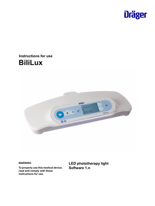 Bililux LED Phototherapy Light 1.n Instructions for Use May 2021 