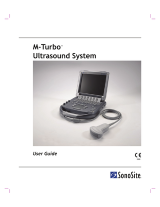 M-Turbo Ultrasound System TM  User Guide  