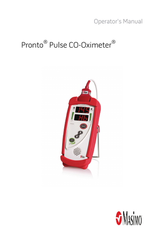 Operator's Manual  Pronto® Pulse CO-Oximeter®  