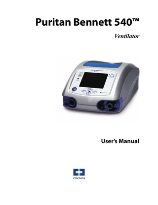 Puritan Bennett 540™ Ventilator  User’s Manual  