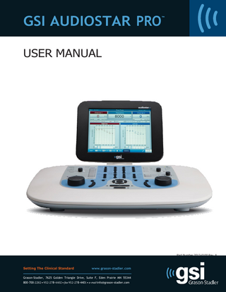 GSI AUDIOSTAR PRO User Manual Rev A  2012