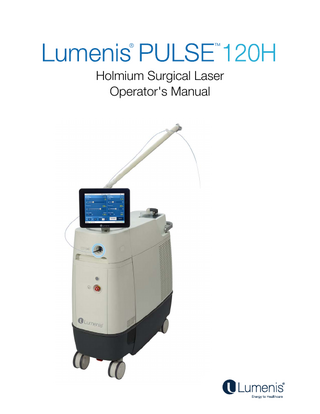 ®  TM  Holmium Surgical Laser Operator's Manual  
