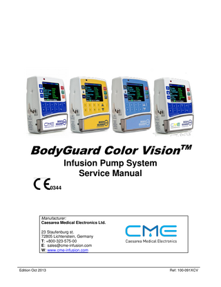 BodyGuard Color Vision Service Manual Oct 2013