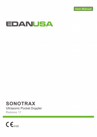 SONOTRAX User Manual Rel 1.1 July 2012