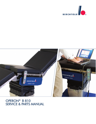 OPERON B810 Service and Parts Manual