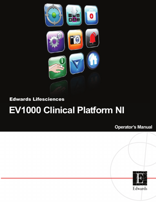 i  Edwards Lifesciences  EV1000 Clinical Platform NI Operator’s Manual  