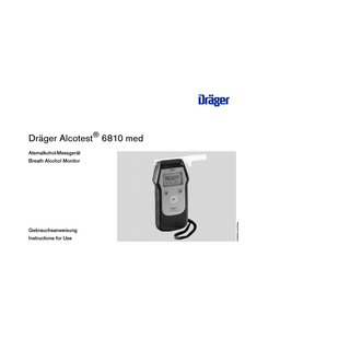 Dräger Alcotest 6810 med Instructions for Use Edition 02 March 2006